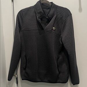 L.L. Bean Charcoal Quilted Snap Pullover
